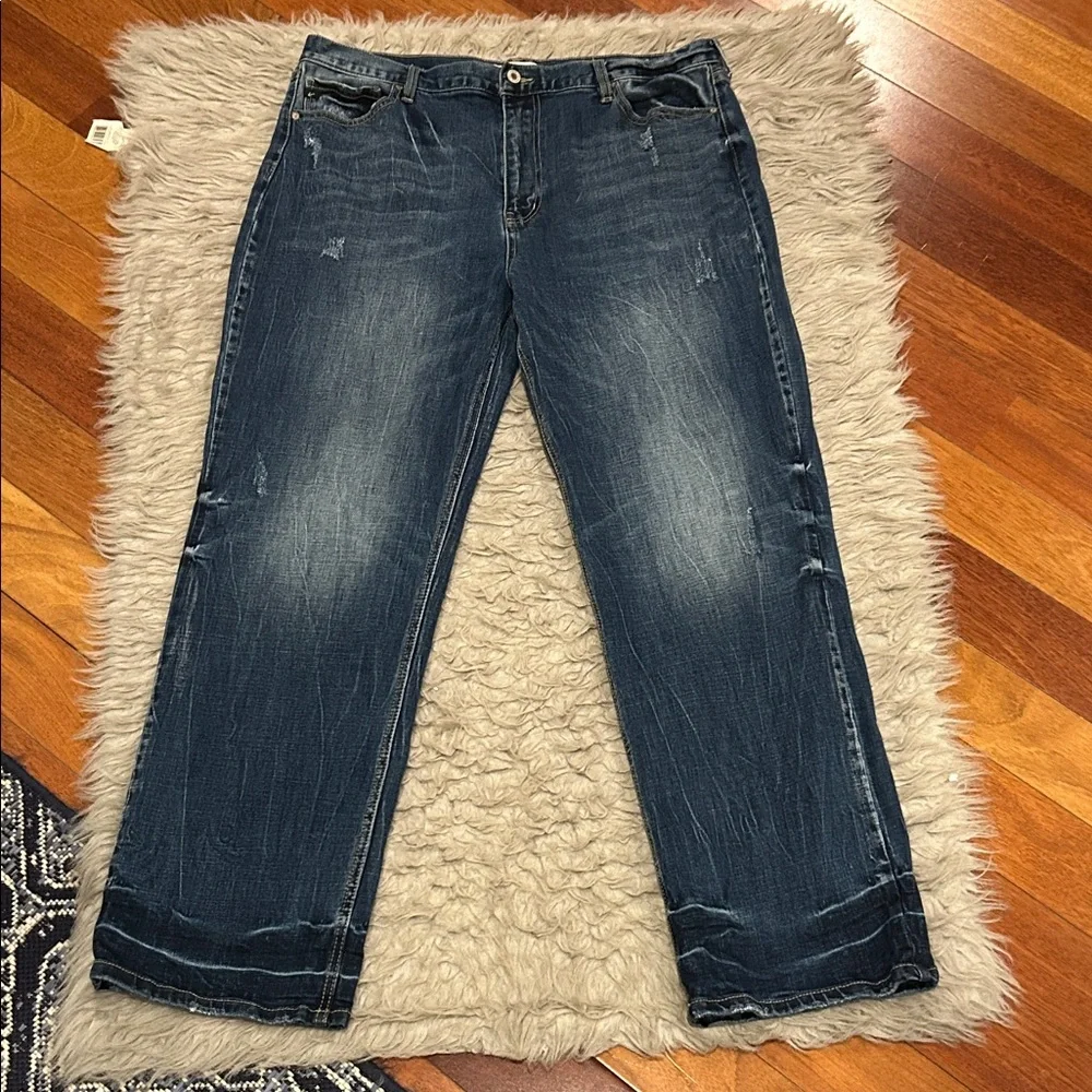 Kancan Mordekaiser High‎ Rise Dark Blue Washed Dad Jeans